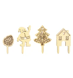 4 accessoires déco Noël bois
