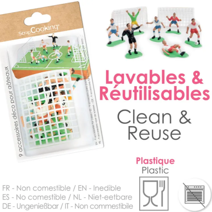 9 accessoires foot pour gâteaux