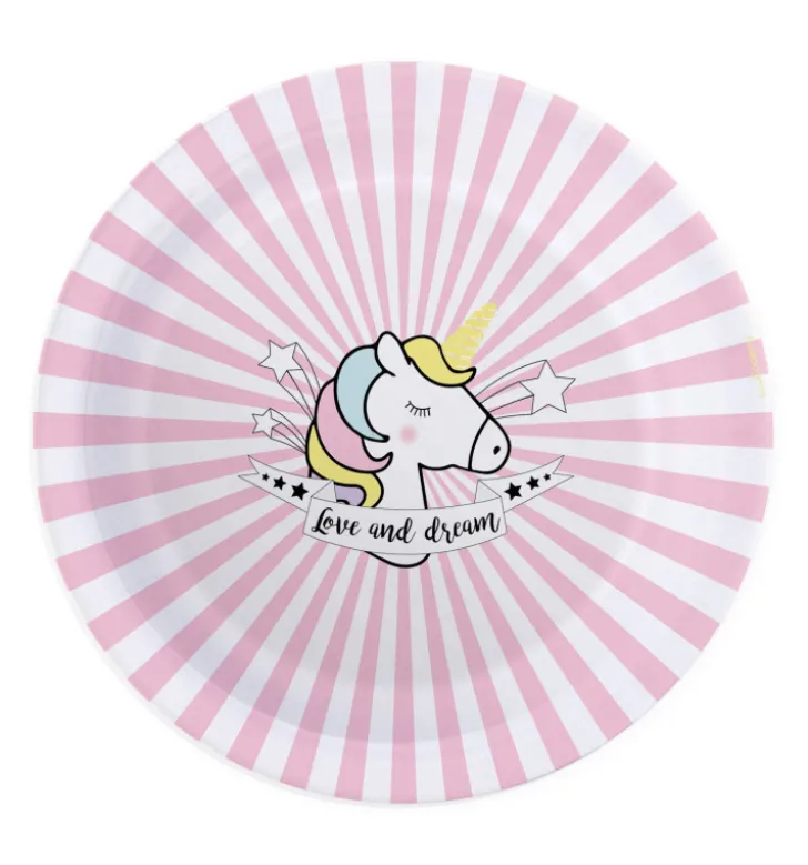 8 assiettes licorne