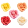 Boite 24 Roses pâte d'amande assorties 27mm
