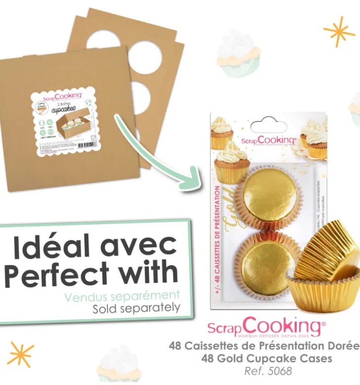 2 boites de transport pour 6 cupcakes
