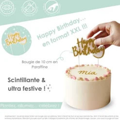 Bougie d'anniveraire XXL Happy Birthday