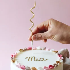 Bougies d'anniversaire torsadées dorées x12