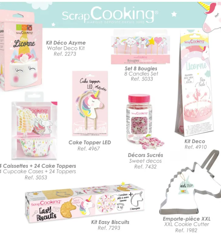 8 bougies licorne