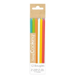 12 bougies longues multicolore