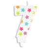 Bougie à étoiles chiffre 7