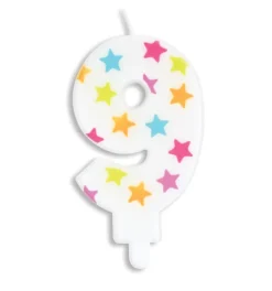 Bougie à étoiles chiffre 9