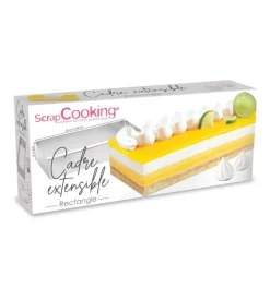Cadre pâtissier rectangle extensible inox