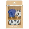 24 caissettes + 24 cake toppers Football