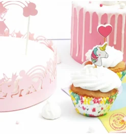 24 caissettes + 24 cake toppers licorne