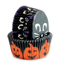 36 Caissettes Halloween (Citrouilles & Chats noirs)