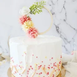 Cake topper bois fleurs