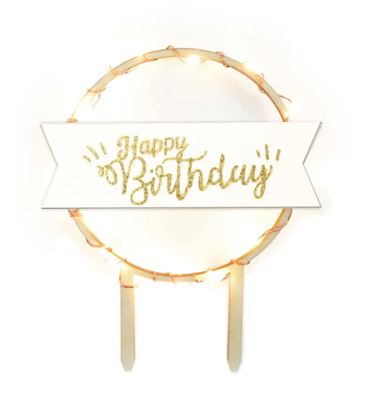 Cake topper led Happy Birthday