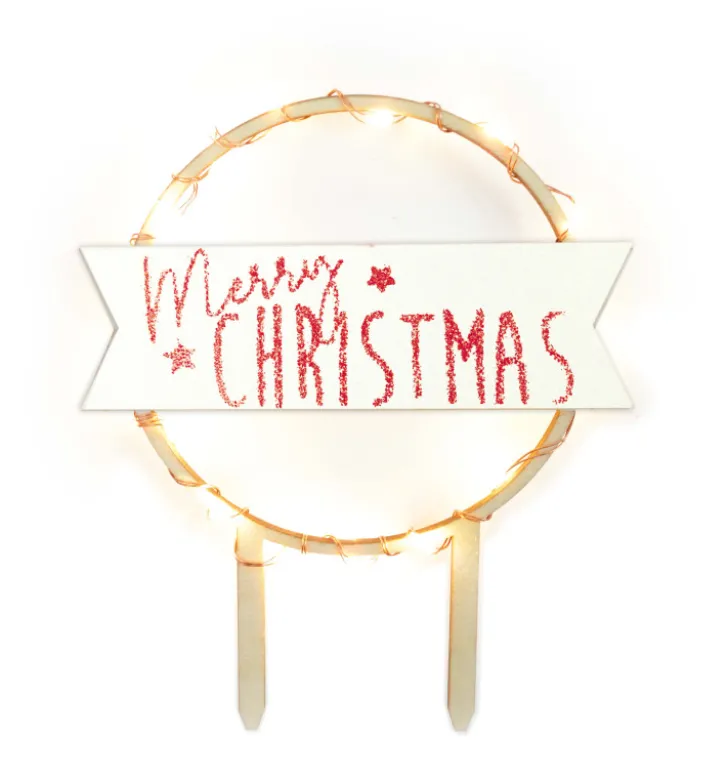 Cake topper led Merry Christmas
