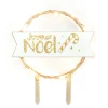 Cake topper led rond Joyeux Noël