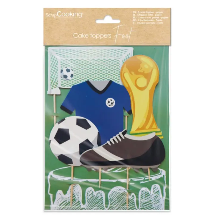 Cake toppers football pour déco de gâteaux
