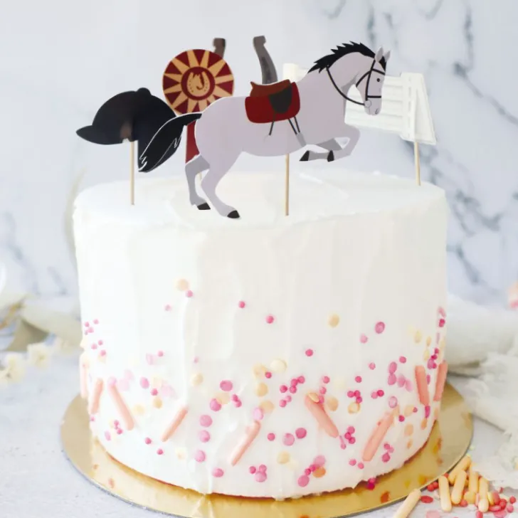 Cake toppers équitation pour déco de gâteaux