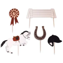 Cake toppers équitation pour déco de gâteaux