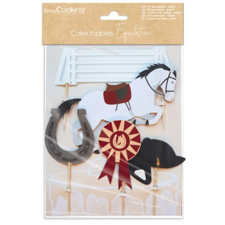 Cake toppers équitation pour déco de gâteaux