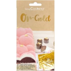 Carnet de 4 feuilles d'or 24 carats