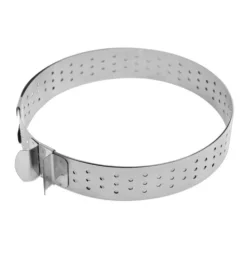 Cercle à tarte perforé extensible inox