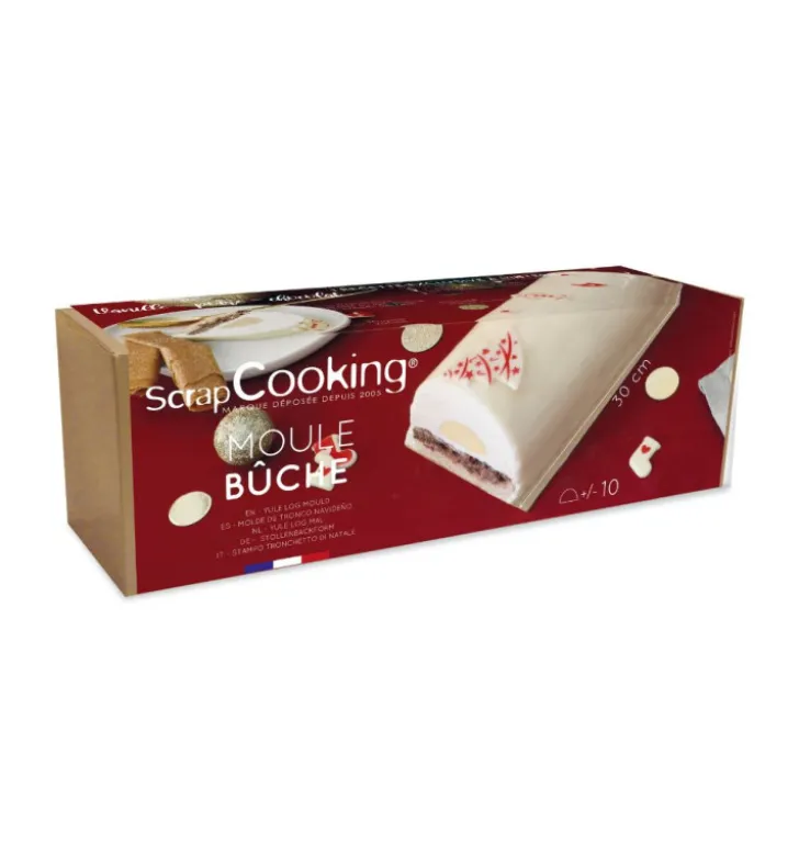 Coffret Bûche de Noël 30 cm - Moule, insert & support
