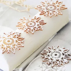 Coffret bûche de Noël effet velours - Moules, accessoires & ingrédients