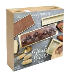 Coffret bûche de Noël - Moules, insert, tapis & recettes