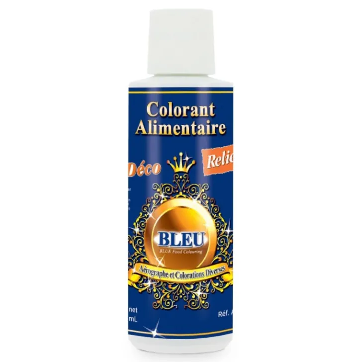 Colorant alimentaire hydrosoluble bleu professionnel - 125 ml