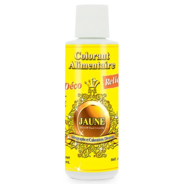 Colorant alimentaire hydrosoluble jaune professionnel - 125 ml