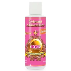 Colorant alimentaire hydrosoluble rose professionnel - 125 ml