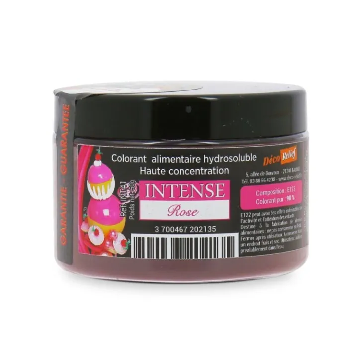 Colorant alimentaire hydrosoluble intense rose en poudre - 50 g