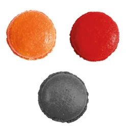 3 colorants en poudre Halloween noir, orange, rouge