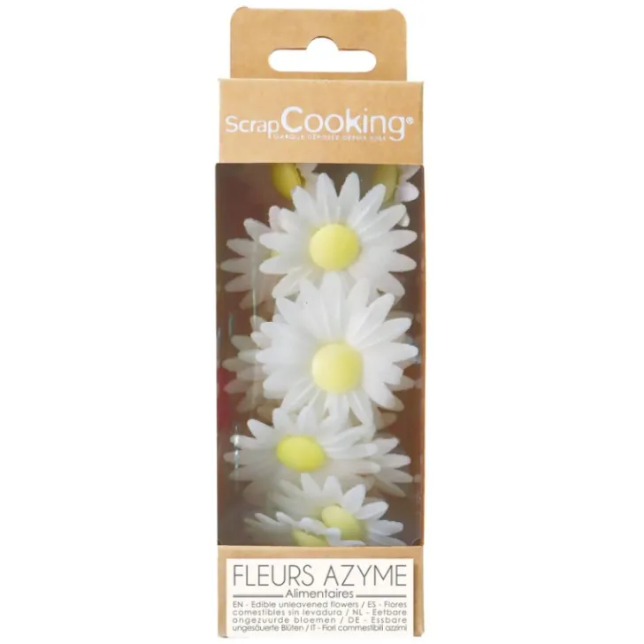 Décors azyme marguerites blanches x18