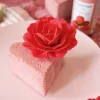 Décors azyme roses royales rouges x3