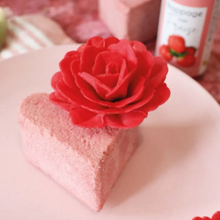 Décors azyme roses royales rouges x3