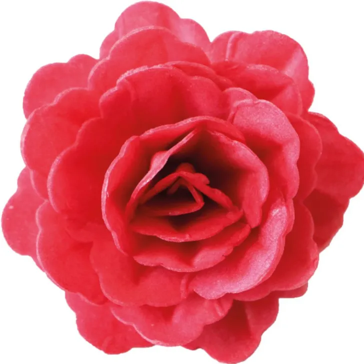 Décors azyme roses royales rouges x3