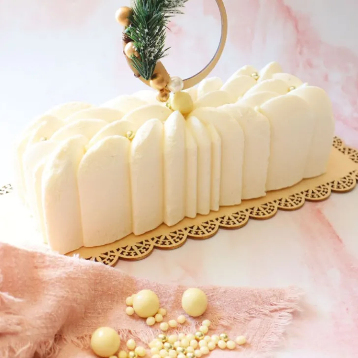 Décors perles chocolat blanc et doré