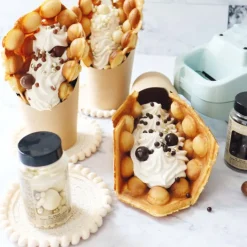 Décors perles chocolat blanc et doré