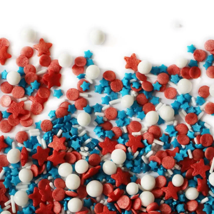 Décors sucrés bleu blanc rouge