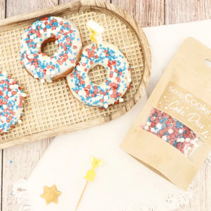 Décors sucrés bleu blanc rouge