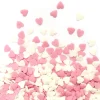 Décors sucrés cœurs blancs/roses 50g