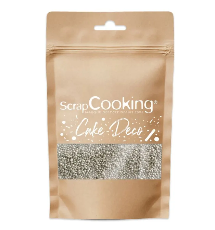 Décors sucrés mini-billes argentées 80g