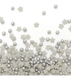 Décors sucrés étoiles/perles argentées 55g