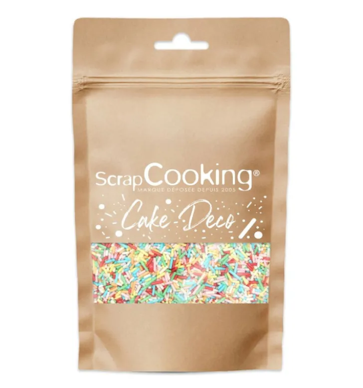 Décors sucrés vermicelles multicolores 80g