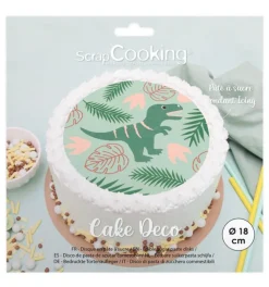 Disque de pâte à sucre Dinosaure