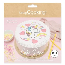 Disque de pâte à sucre Licorne