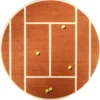 Disque pâte à sucre gâteau terrain de tennis 18 cm