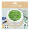 Disque pâte à sucre terrain de football 18 cm