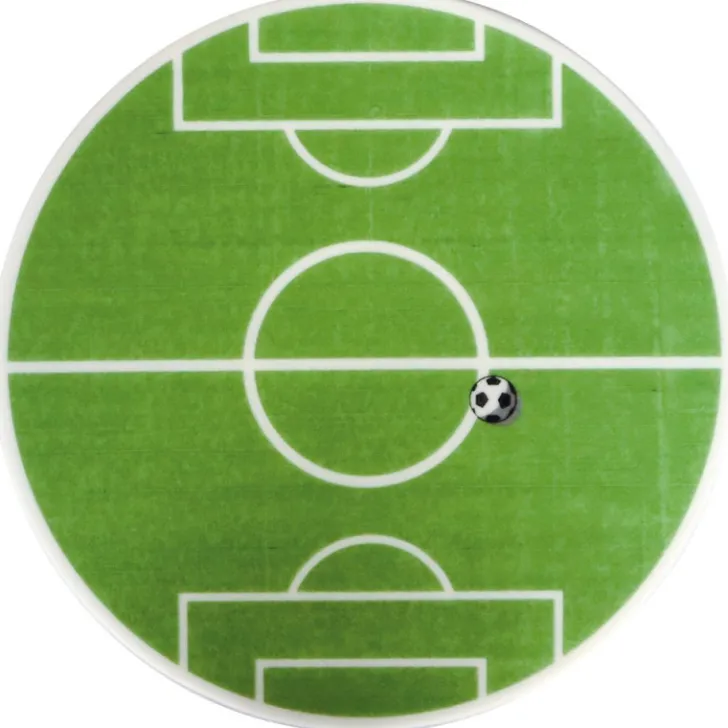 Disque pâte à sucre terrain de football 18 cm